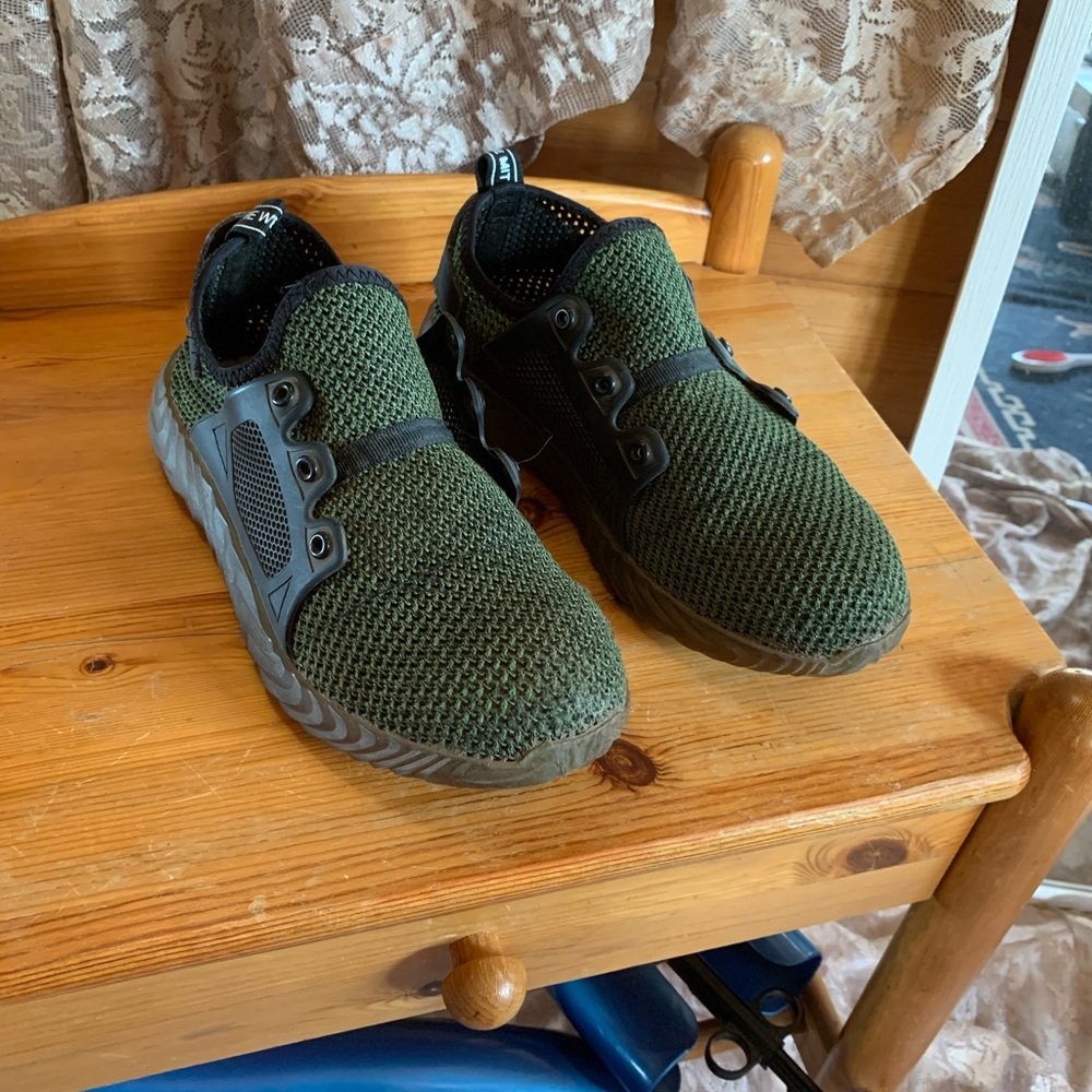 Steel toe mesh work shoe sneakers Die Weltmarke Mit Den 3 Mens EU 42 US 9‎ Green